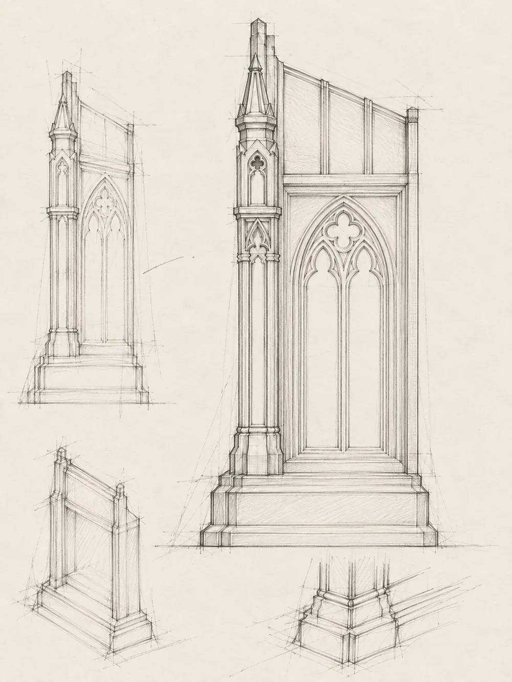 Design sketch 8: Side view and interior space
