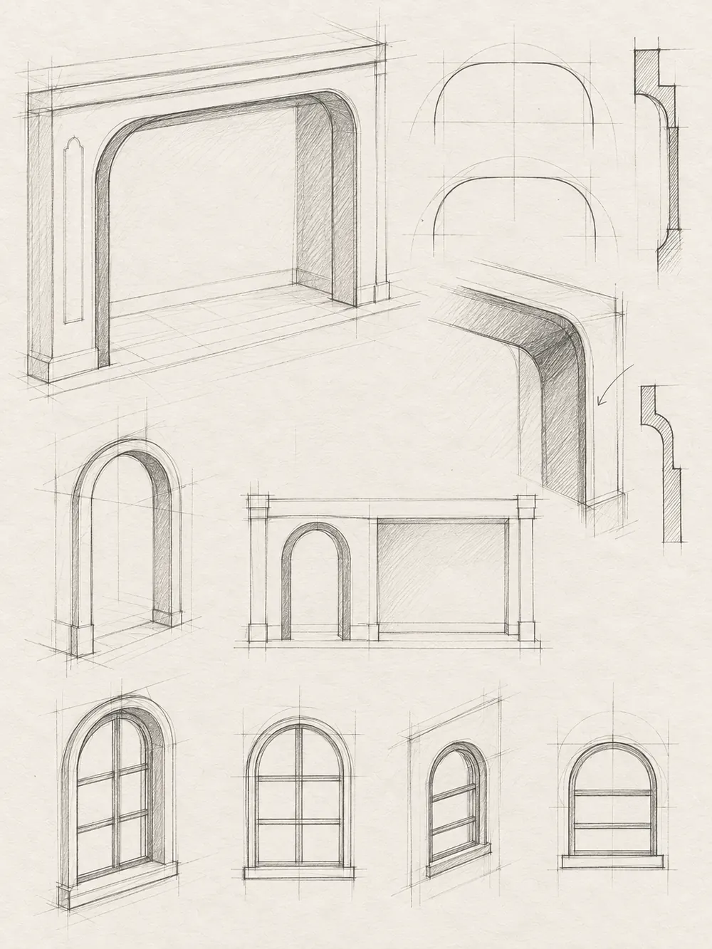 Design sketch 6: Arches and window openings